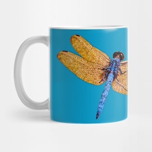 Blue and Gold Dragonfly Mug
